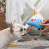 HugSmart Pet Fuji Ice-Cream, Squeaky Plush Dog Toy for Small Medium Dogs, Interactive Tugging Action