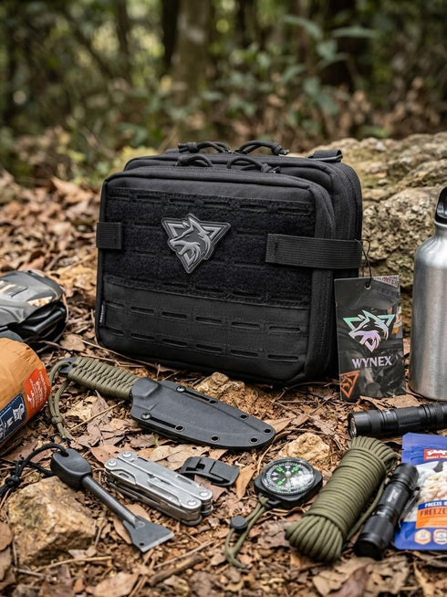 Pack WYNEX Tactical Molle Admin Pouch of Double Layer Design, Admin Pouches Molle Attachment Military Medical EMT