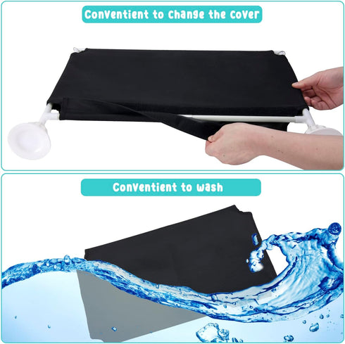 Cat Window Perch, Space Saving Cat Hammock with Powerful Screw Suction Cups, Sturdy Bed for Cats