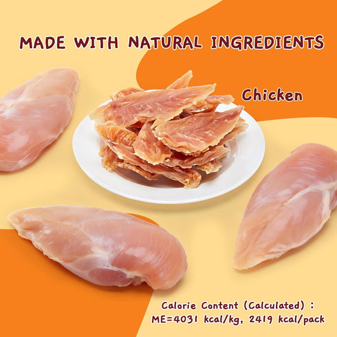 1.33lb Jungle Calling Jerky Dog Treats Made with Real Chicken Breast, Natural High Protein Healthy Snacks