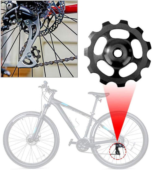 Pro Bamboo Kitchen 2pcs Variable Speed Guide Wheel, 11T Aluminum Sealed Bearing for Bicycle Rear Derailleur