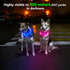 Light Up Dog Collar, Waterproof LED Pet Collar Rechargeable, TPU Cuttable Glow in The Dark for Night Walking (Pink)