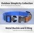 Mile High Life Dog Collars, Soft Cotton with Heavy Metal Buckle, Classic Puppy Collar with Genuine Leather Tips for