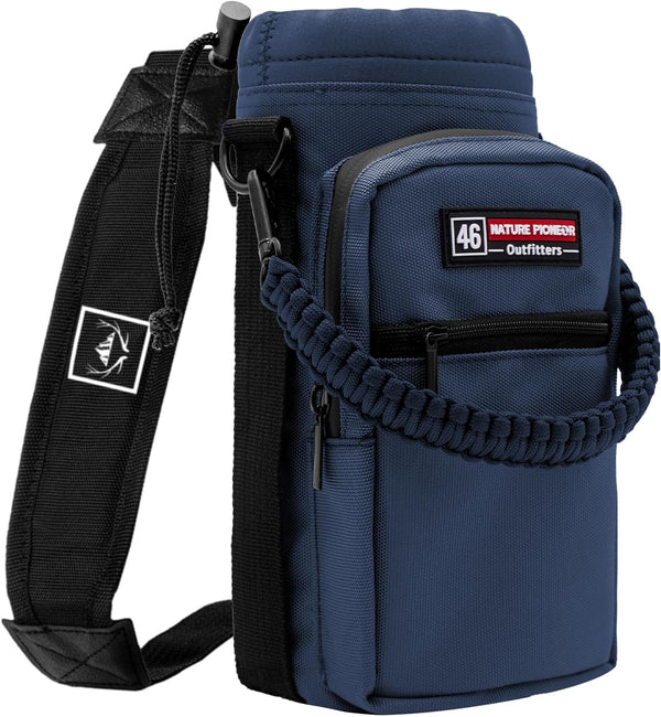 NATURE PIONEOR Water Bottle Holder with Adjustable Strap - 26/32/36/40/46/64oz Insulated Water