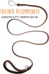Mighty Paw Leather Dog Leash for Large Breeds, 6 Ft with Soft Padded Handle and Extra D-Ring for Waste Bags