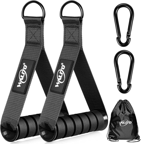 WALITO Exercise Handles - Replacement Cable Machine Attachments for Home Gym, Heavy Duty Pulley System