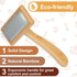 Muse&Iris Dog & Cat Brush, Pet Slicker Brush with Bamboo Handle for Large Medium Short Hair Grooming