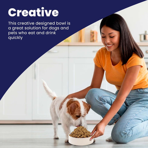 SPOT Ceramic Stoneware Pet Bowl, 9.5in Diameter - Heavy Duty Non-Slip Bowl for Medium and Large Dogs