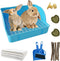 10Pcs Rabbit Litter Box Toilet,Bunny Plastic Square Cage Toilet with Grate Rabbit