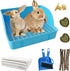 10Pcs Rabbit Litter Box Toilet,Bunny Plastic Square Cage Toilet with Grate Rabbit