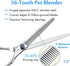 JASON 7.5" 56-Tooth Blending Grooming Scissors - Cats and Dogs Thinning Shears, Blue Jewelled Screw