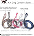 Organic Cotton Dog Leash, 6FT - Brass Hardware for Small, Medium, Large Breed Walking, Running, Training