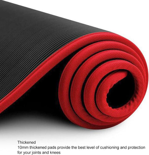 Soundproof Yoga Mat — Thick Non-Slip Sports Yoga Mat for Dancing, Hemmed Black