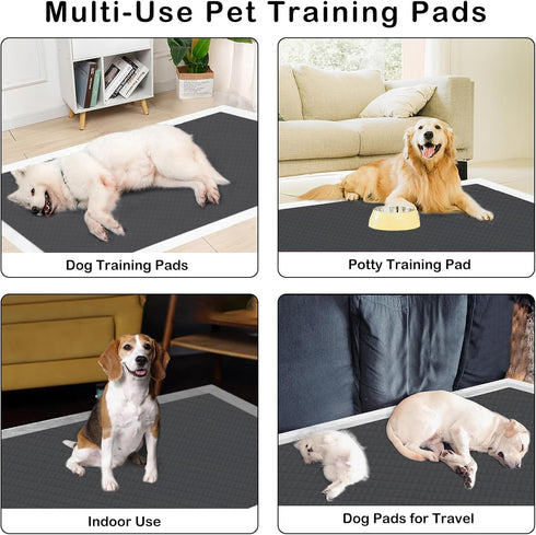ELEGX 48"x36" Extra Large 30 Pcs Odor-Control Super Absorbency Charcoal Pee Pads for Dogs