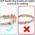 Adjustable Dog Collar and Leash Set for Girls with Floral Bow Tie for Small Medium Large Female Dogs, Orange Flower, L