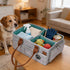 3 8 Felt Dog Grooming Bag, Pet Portable Tote Bag with Handle, Dogs Storage Organizer, Compartments Caddy with Pockets