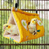 Rypet Winter Warm Bird Nest House - Plush Fluffy Sleeping Bed for Parrot, Parakeet, Cockatiels, Budgies, Yellow