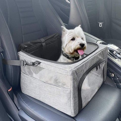 SlowTon Dog Booster Car Seat, Reinforce Metal Frame Safe Pet Car Seat