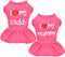 Dog Dress Small Dog Dresses Tutu Princess Clothes for Small Dog Girl, Chihuahua, Yorkie, Set of 2 (Medium, Hot Pink)