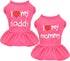 Dog Dress Small Dog Dresses Tutu Princess Clothes for Small Dog Girl, Chihuahua, Yorkie, Set of 2 (Medium, Hot Pink)