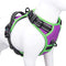 PHOEPET 2019 Reflective Dog Harness for Large Breed, Adjustable No Pull Vest with Handle, 2 Metal Rings (XL, Purple)