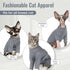 DENTRUN Pullover Shirt for Sphynx Hairless Cats, Breathable Turtleneck Sweater, Adorable Cat's Clothes Vest Pajamas