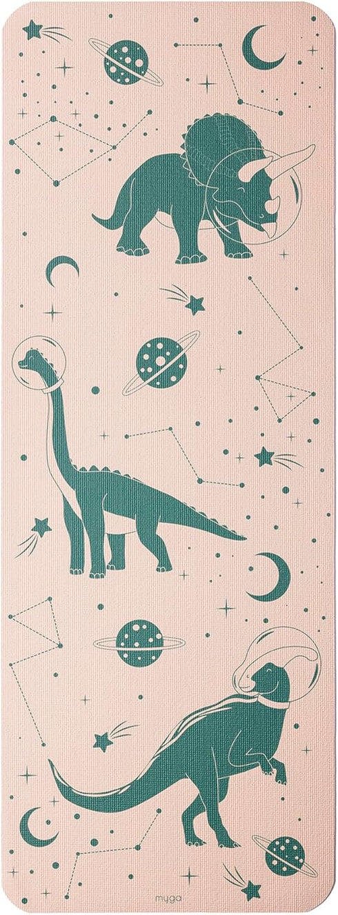 Myga Silk Print Kids Yoga Mat,Non-Slip Yoga Mat for Childrens Exercise, Fitness, Yoga and Mindfulness Lightweight, Easy