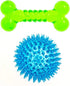 Spiky Ball and Bone Set for Small Dogs, Puppy Teething Toys for Interactive Chew and Dental Care