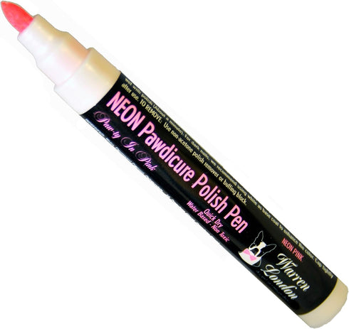Warren London Pawdicure Dog Nail Polish Pens - Made in USA, Quick Dry, Neon Pink, 13 Colors