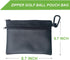 Golf Ball Pouch Tee Holder, Leather Waist Bag, Zippered Golf Accessory Pouch