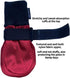 Winter Paw Protector Dog Boots - Waterproof Soft Sole and Nonslip, Set of 4, Color Red, Size Small