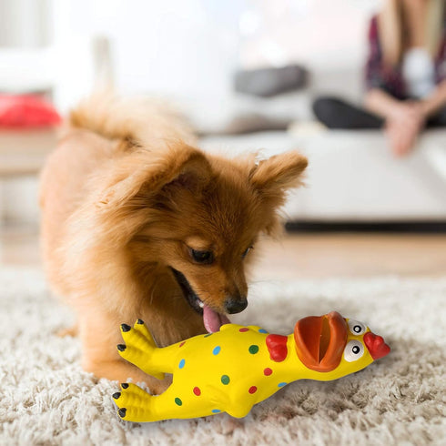 Set 3 Pack PetLike Latex Dog Chew Toy Durable Non-Toxic Squeaky Fetch Toy for Small Medium Chicken Dog Toys