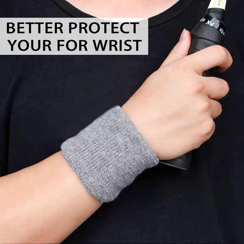 Fecawd Wristbands Sweatbands for Men & Women, Breathable Tennis Wrist Bands Absorbent Sweat Band Multiuse Wristband