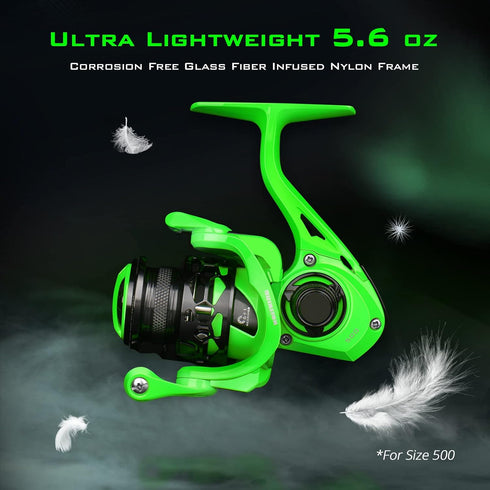KastKing Zephyr Spinning Reel, 5.6oz Size 500 for Ultralight/Ice Fishing, Fresh & Saltwater