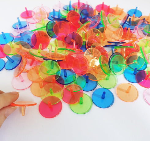 Golf Ball Marker, 50-100 pcs Plastic Position Ball Marker, Quarter Size Mix Colour