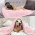 PetAmi Fluffy Waterproof Dog Blanket for Small Medium Dogs, Soft Warm Sherpa Throw, 29x40 Pink Blush