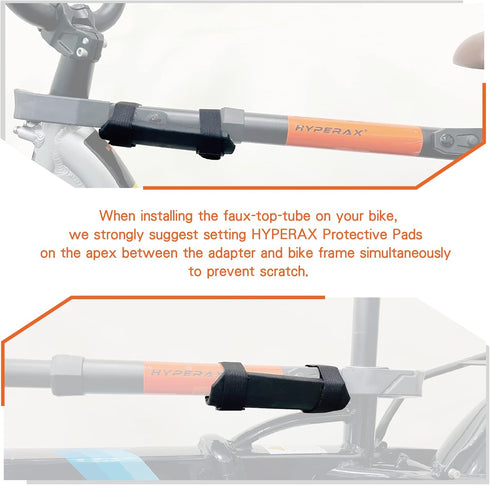 HYPERAX Protective Pads for Step-Thru Adapter, Protect Paint for Bike, ebikes, Step-Thru ebikes, Lady Bikes