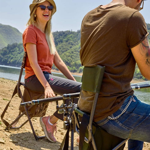 PORTAL Folding Seat, Lightweight Backrest Stool for Hunting Fishing, Supports 225 lbs