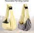 PETLOFT Reversible Dog Cat Sling Carrier, Adjustable Hands-Free Cross Body Carrier for Dog/Cat/Bunny up to 11lb (Beige)
