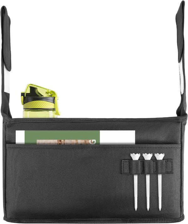 TUYUU Golf Push Cart Accessories, Organizer Storage Bag, Pouch Bag, Drink Holder for Push Cart, Golf Gift for Men