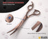 4 Set Dog Grooming Scissors Kit - Best Tools for Goldendoodles & Poodles - Straight, Curved & Thinning Shears