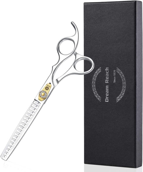 Dream Reach Professional Dog Grooming Straight, Curved, Thinning/Blending/Chunking Scissors Kit, JP-440C Stainless