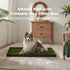 HQ4US 4LEGS (3323) 2 Dog Grass Pad with Foldable Dog Litter Box, Large Liner Base for Balcony, Artficial Grass Pee Pads