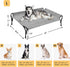 Veehoo Cooling Elevated Dog Bed for Large Dogs, Raised Bed with Guardrail & Slope Headrest, Durable Mesh