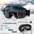 SPOSUNE OTG Ski Goggles, Men Women Over Glasses, Anti Fog Snowboard Goggles, UV Protection for Adult & Youth