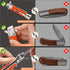 GVDV Folding Pocket Knife, 7Cr17 Stainless Steel EDC Knife with G10 Handle, Safety Liner-Lock, Orange
