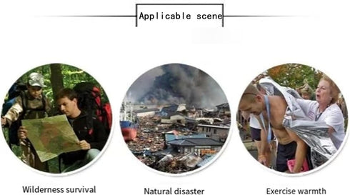 Guo's hyekbe First Aid Mylar Rescue Blanket, Emergency Blankets for Outdoor Survival Gear, Body Warmer Blanket (Silver,