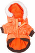 PET LIFE Classic Metallic Fashion Dog Coat Jacket, Medium, Metallic Orange, Parka with 3M Insulation