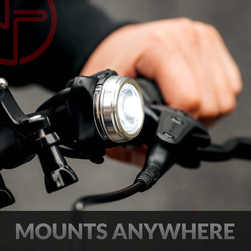 OPTIKS 210 Bike Lights - Front and Back USB Rechargeable LED for Skateboard and Bicycles