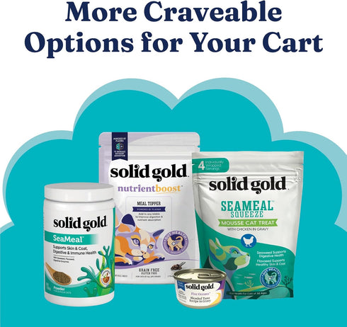 Solid Gold High Protein Dry Cat Food - Indigo Moon with Digestive Probiotics, Grain & Gluten Free, Chicken, 3lb